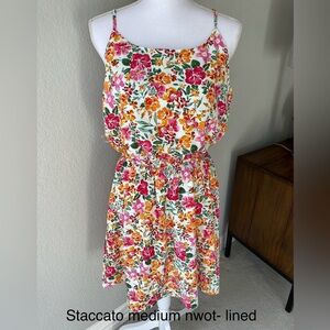 Floral Sleeveless Dress medium -NWOT